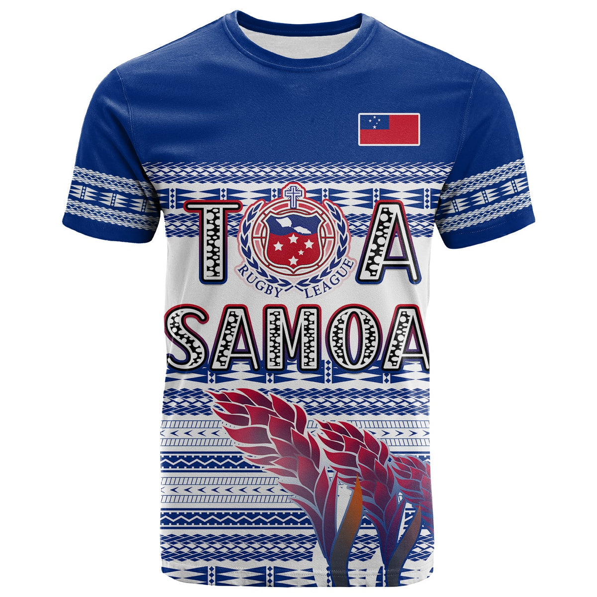 Toa Samoa Rugby T Shirt Uso Aso Uma Go Champions White LT13 White - Polynesian Pride