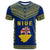 Custom Niue T Shirt Happy Constitution Day Niuean Hiapo Crab With Map LT14 - Polynesian Pride