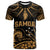 Custom Samoa Tatau T Shirt Gold Polynesian Ula Nifo LT13 Gold - Polynesian Pride