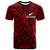 New Zealand Silver Fern Rugby T Shirt All Black Red NZ Maori Pattern LT13 Red - Polynesian Pride