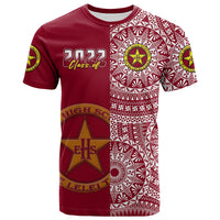 (Custom Text and Number) Tonga Eua High School T Shirt Class of Year Tongan Ngatu Pattern LT14 - Polynesian Pride