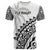 Fiji Rugby T Shirt Fijian Cibi Dance Tapa Pattern White LT14 Adult White - Polynesian Pride