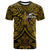 New Zealand Silver Fern Rugby T Shirt All Black Gold NZ Maori Pattern LT13 Gold - Polynesian Pride