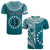 (Custom Text and Number) Cook Islands Tatau T Shirt Symbolize Passion Stars Version Blue LT13 Blue - Polynesian Pride