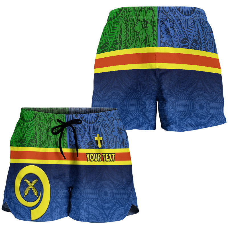 (Custom Personalised) Vanuatu Tafea Province Day Women Short Tafea Flag Color Style LT9 Blue - Polynesian Pride