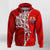 Tahiti French Polynesia Manta Spirit Guardian Tribal Pattern Zip up Hoodie LT7 Unisex Red - Polynesian Pride