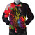 Tahiti Men's Bomber Jacket - Tropical Hippie Style Black - Polynesian Pride