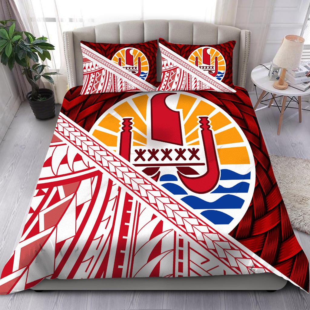 Tahiti Bedding Set - Polynesian Bamboo Style Black - Polynesian Pride