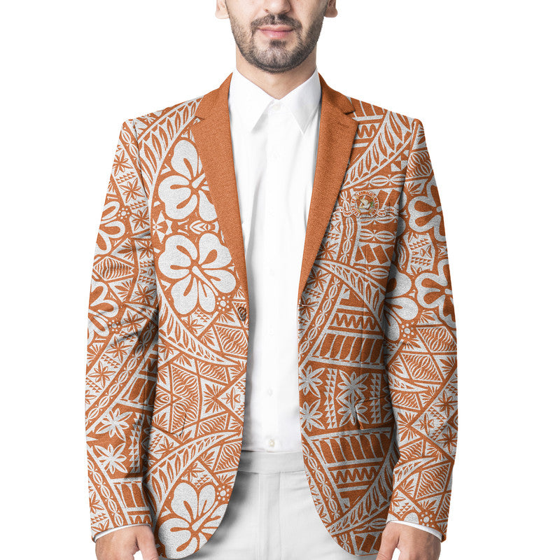 Tonga Tailulu College Blazer Kupesi Vibes - Orange LT8 Unisex Orange - Polynesian Pride