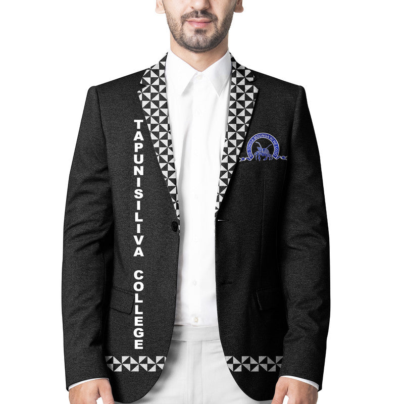 Tonga Tapunisiliva College Blazer Simple Style - Black LT8 Unisex Black - Polynesian Pride