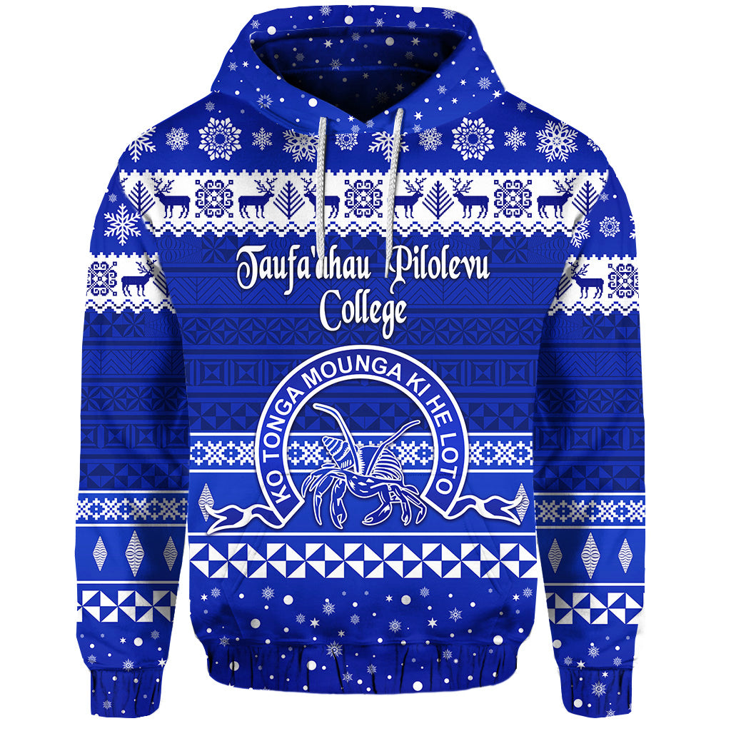 Custom Taufaahau Pilolevu College Christmas Hoodie Simple Style LT8 - Polynesian Pride