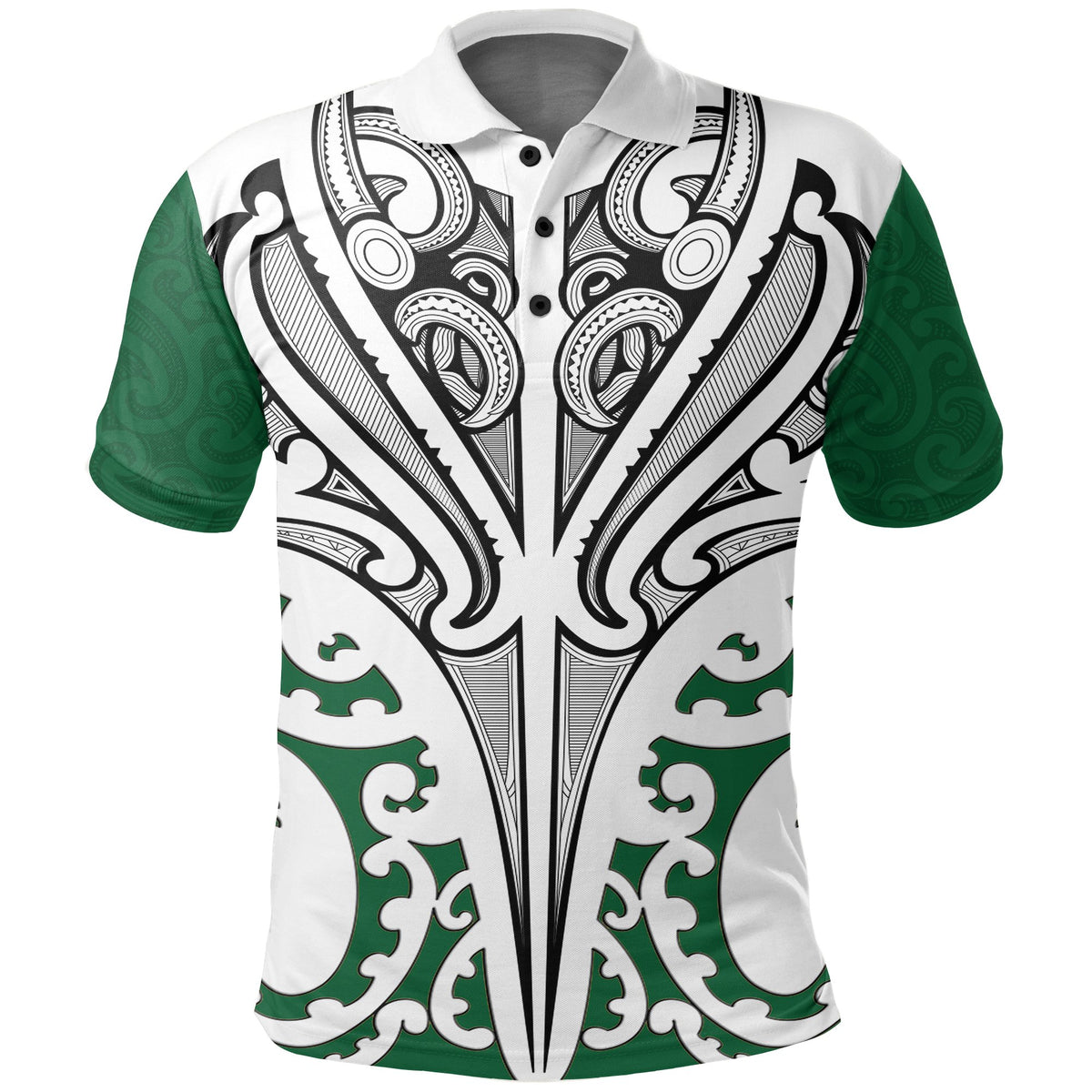 New Zealand Maori Polo Shirt - Te Manaia Tattoo Golf Shirts Black - Polynesian Pride