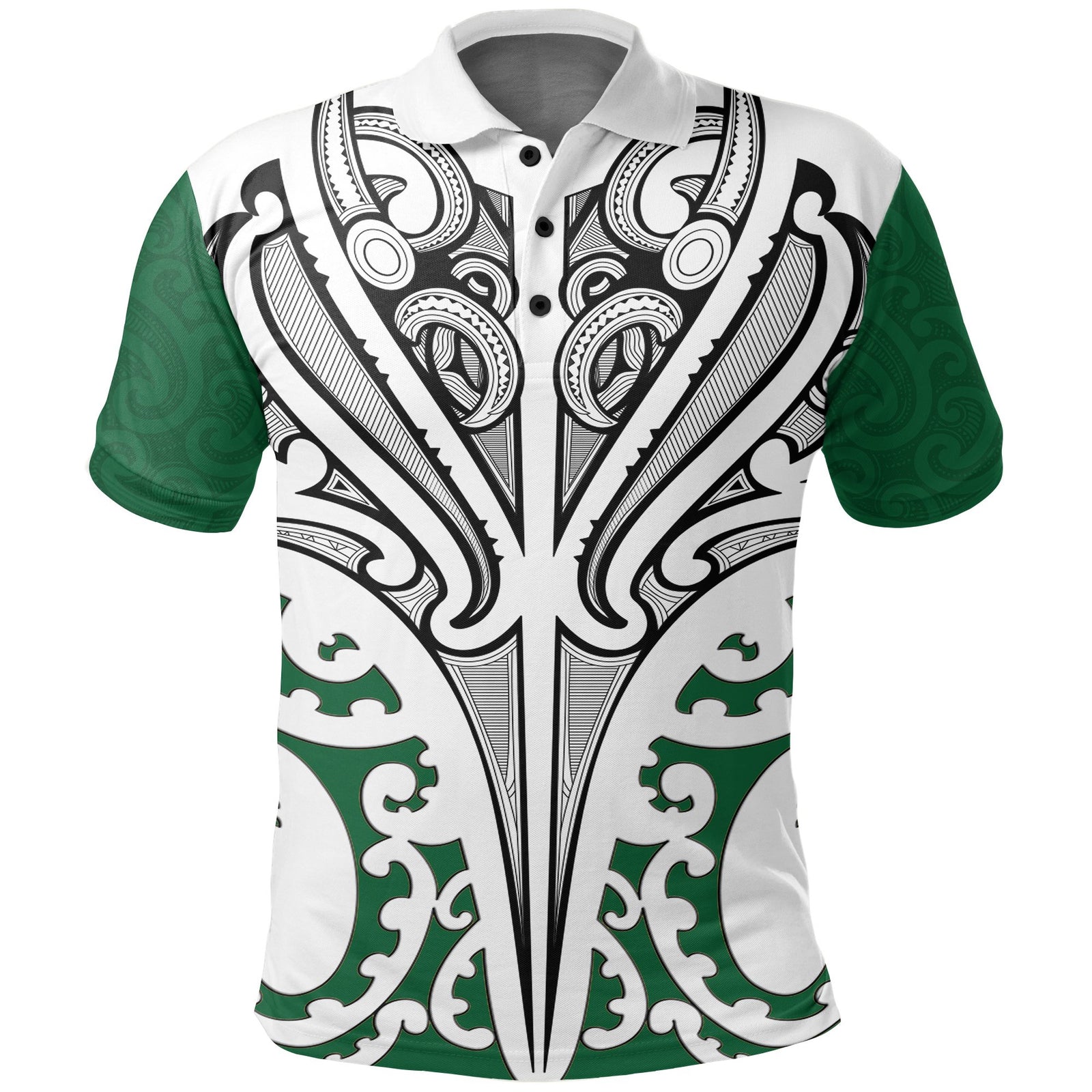 New Zealand Maori Polo Shirt - Te Manaia Tattoo Golf Shirts Black - Polynesian Pride