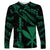 (PP5681 - Team Reggae) Hawaii Kanaka Maoli Polynesian Custom Personalised Long Sleeve Shirt - Poly Tattoo Green Version - LT12 Unisex Green - Polynesian Pride