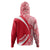 French Polynesia Hoodie Coat of Arm Lauhala Circle Zip Hoodie Red - Polynesian Pride