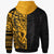 Polynesian Hoodie Tribal Pattern Gold Half Style - Polynesian Pride