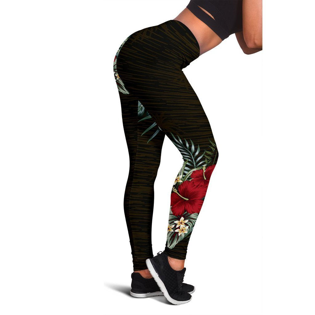 American Samoa Hibiscus Leggings - Polynesian Pride