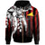 Tokelau Zip Hoodie Vertical Stripes Style Unisex Red - Polynesian Pride