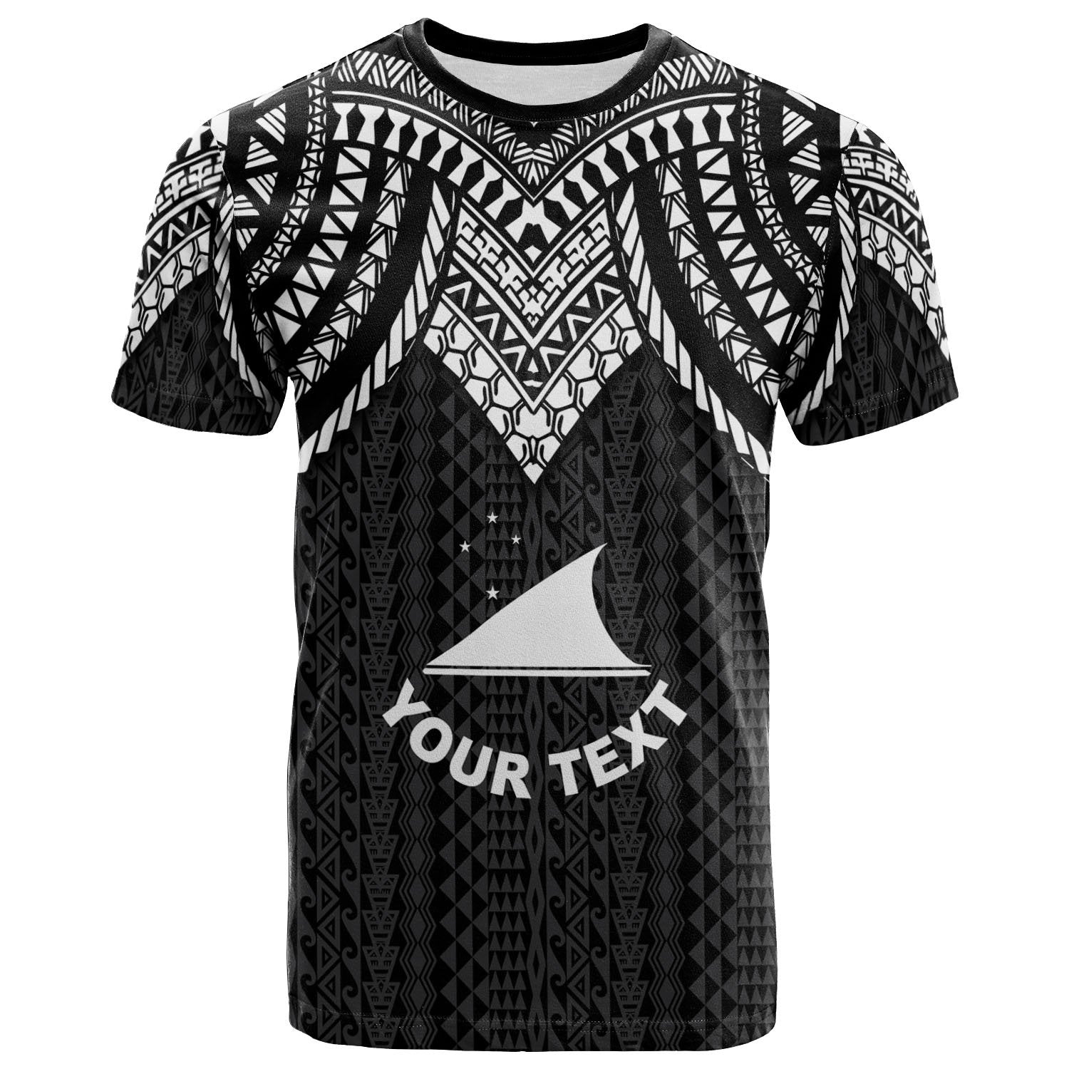 Tokelau Custom T Shirt Polynesian Armor Style Black Unisex Black - Polynesian Pride