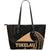 Tokelau Polynesian Leather Tote Bag - Gold Tribal Wave Black - Polynesian Pride