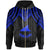 Tokelau Zip up Hoodie Polynesian Armor Style Blue Unisex Blue - Polynesian Pride