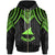 Tokelau Zip up Hoodie Polynesian Armor Style Green Unisex Green - Polynesian Pride