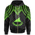 Tokelau Custom Zip up Hoodie Polynesian Armor Style Green Unisex Green - Polynesian Pride