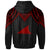 Tokelau Zip up Hoodie Polynesian Armor Style Red - Polynesian Pride