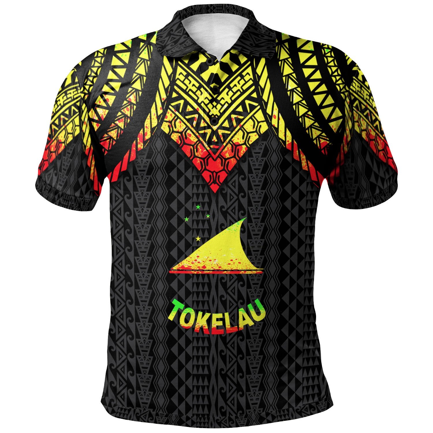 Tokelau Polo Shirt Polynesian Armor Style Reagge Unisex Reggae - Polynesian Pride