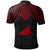 Tokelau Polo Shirt Polynesian Armor Style Red - Polynesian Pride