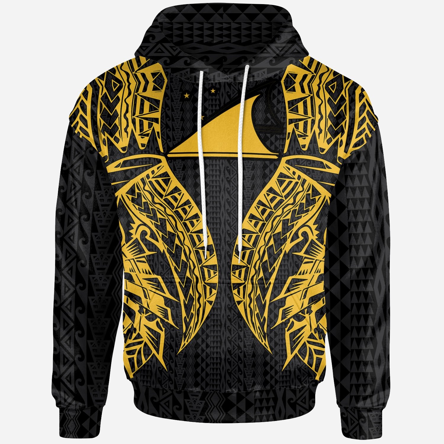 Tonga Hoodie Polynesian Lion Head Gold Style Unisex Gold - Polynesian Pride