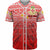 Tonga Custom Personalised Baseball Shirt - Kolisi Tonga With Tropical Flowers LT10 Unisex Red - Polynesian Pride