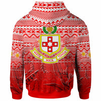 Tonga Custom Hoodie Kolisi Tonga With Tropical Flowers LT10 - Polynesian Pride
