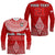 (Custom Personalised) Mate Ma'a Tonga Rugby Long Sleeve Shirt Tongan Kupesi Ngatu Style LT9 Unisex Red - Polynesian Pride