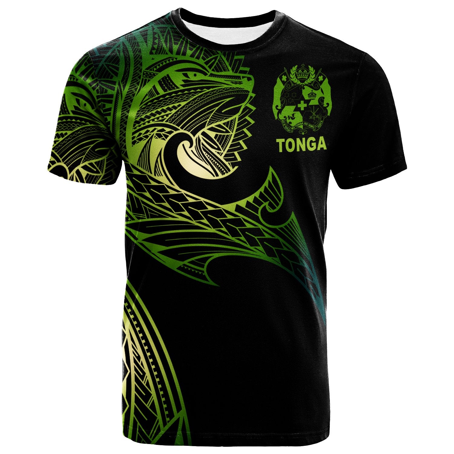 Tonga T Shirt Leader Wolf Is You Gradient Color Unisex Black - Polynesian Pride