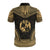 Tonga Custom Polo Shirt Tonga Coat Of Arms Polynesian Chief Tattoo Gold Version - Polynesian Pride