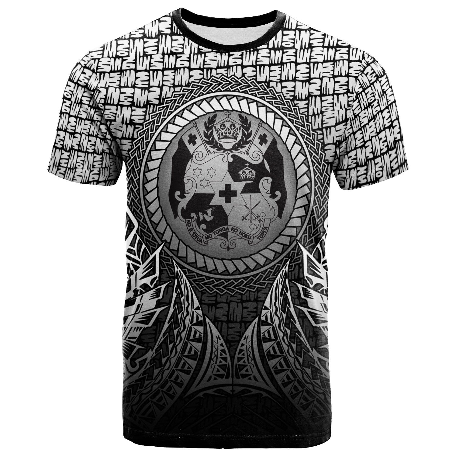 Tonga T Shirt Circle Pattern Black Unisex Black - Polynesian Pride