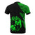 Tonga Custom T Shirt Polynesian Pattern Green Style - Polynesian Pride