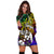 Tonga Women Hoodie Dress - Rainbow Polynesian Pattern - Polynesian Pride