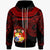 Tonga Custom Zip up Hoodie Unique Serrated Texture Unisex Red - Polynesian Pride