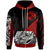 Tonga Custom Zip Hoodie Polynesian Diagonal Pattern Red Unisex Red - Polynesian Pride