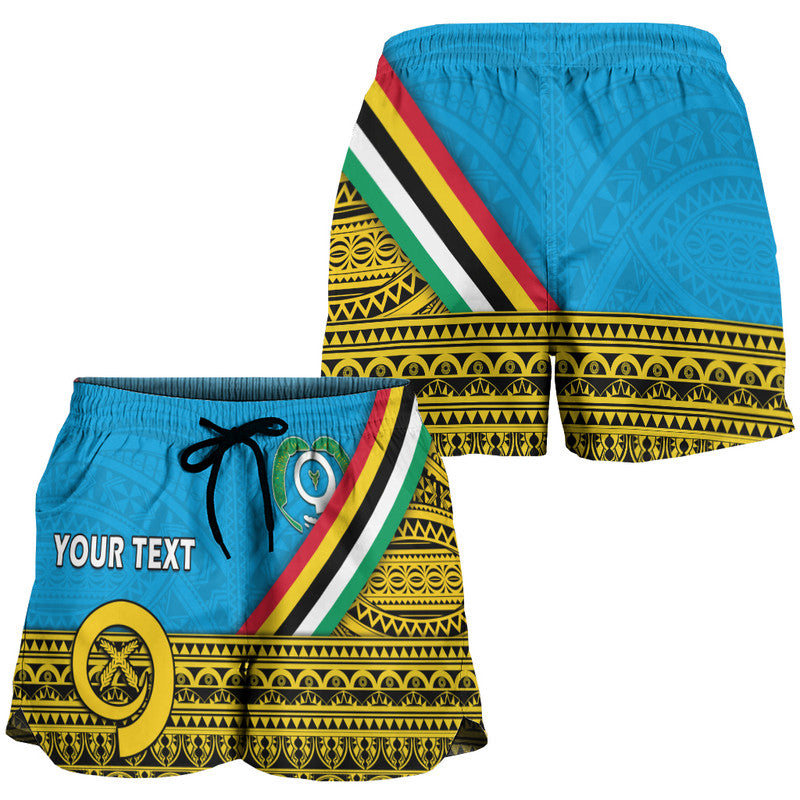 (Custom Personalised) Vanuatu Torba Province Day Women Short Torba Flag Color Style LT9 Yellow - Polynesian Pride