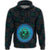 Hawaiian Hawaii Coat of Arms Inside Hoodie Blue Glow Style - Polynesian Pride