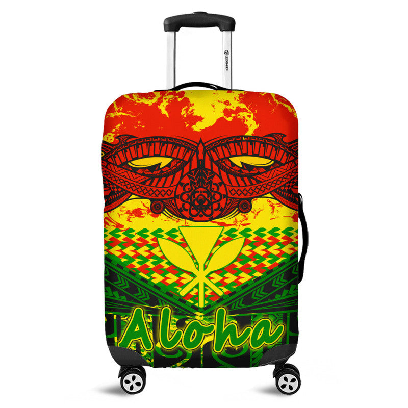 Hawaiian Tribal Kanaka Maoli Luggage Cover Reggae Polynesian Version LT9 Reggae - Polynesian Pride