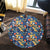 Tropical Buttterfly And Flower Round Carpet - AH - Polynesian Pride