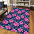 Tropical Flowers With Hummingbirds Palm Leaves Area Rug - AH - Polynesian Pride