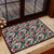 Tropical Flowers, Palm And Leaves Hawaii Door Mat Door Mat Black - Polynesian Pride