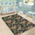 Tropical Hibiscus Monstera Leaf Area Rug - AH - Polynesian Pride