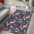 Tropical Hibiscus Red And Plumeria White Area Rug - AH - Polynesian Pride