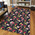 Tropical Hibiscus, Strelitzia Palm Leaves Area Rug - AH - Polynesian Pride